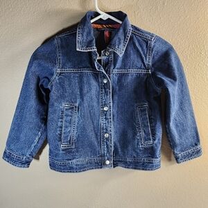 Hanna Andersson Girls |S/120cm/6-7 Years| Vintage Blue Snap Front Jean Jacket